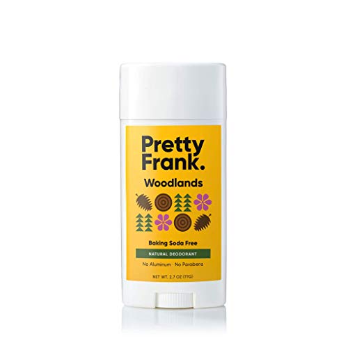 Pretty Frank Natural Baking Soda-Free Deodorant Stick, Woodlands 1-Pack | Aluminium-Free Deodorant for Women, Men & Teens | Made with Organic, Safe, Effective Ingredients