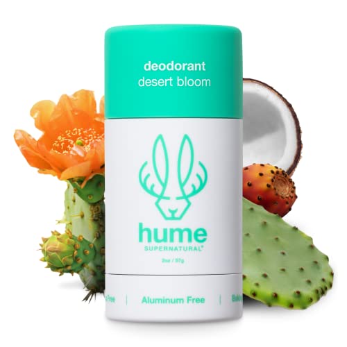 Hume Supernatural Roll On Aluminum Free Deodorant for Women & Men - Safe for Sensitive Skin - Probiotic and Plant-Based - Long-Lasting Moisture Absorbing - Clean and Effective - Desert Bloom, 1-Pack