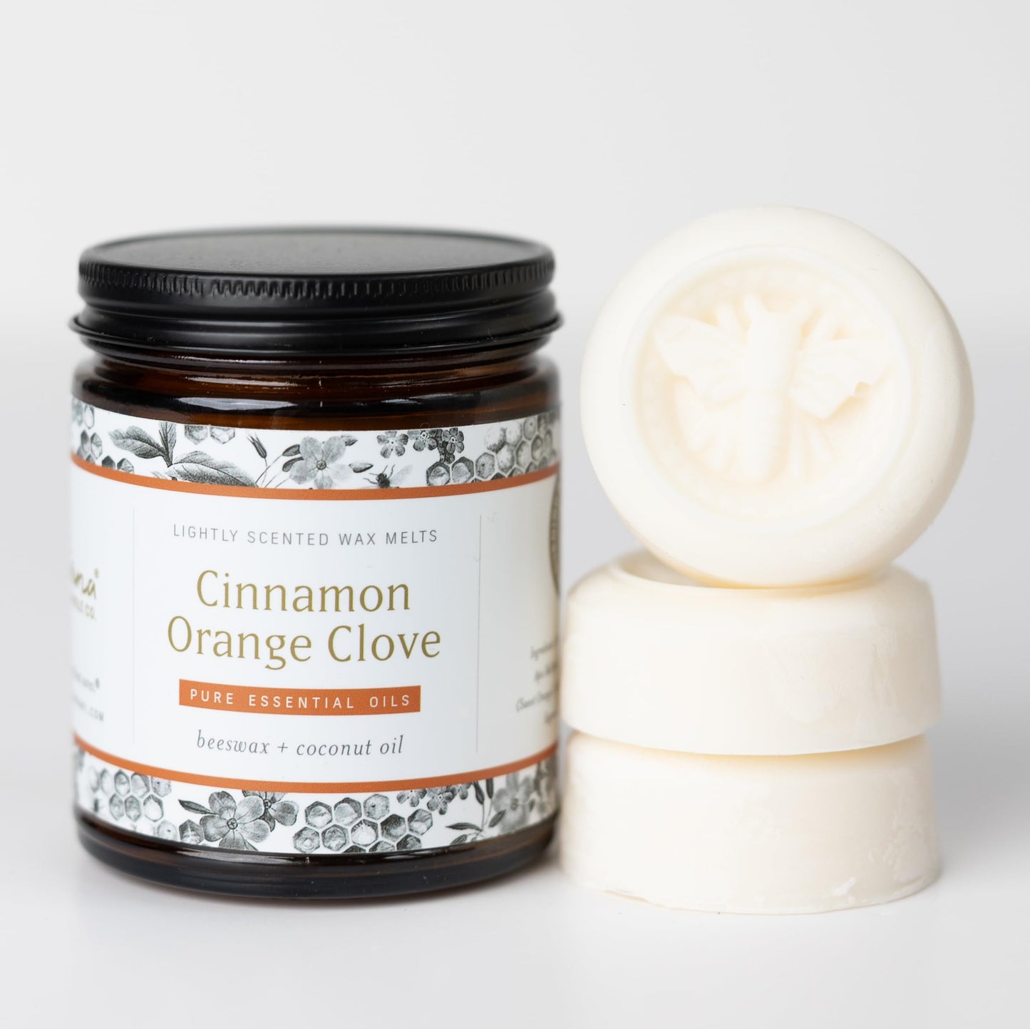 Fontana Candle Company - Cinnamon Orange Clove Essential Oil Wax Melts | Made from Beeswax and Coconut Oil | Non Toxic | Lightly Scented Wax Cubes